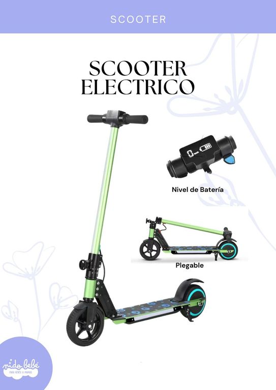 Scooter eléctrico plegable - color Verde