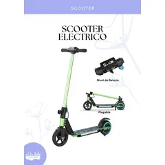 GENERICO - Scooter eléctrico plegable - color Verde
