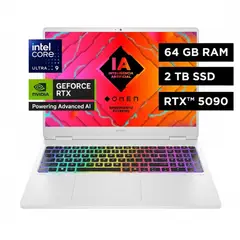 HP - Laptop Omen Max 16 Gaming Intel Ultra 9 2tbssd-64Gb Rtx5090 Blanco 24GB VIDEO