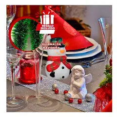 GENERICO - Frasco Navideno Muneco de Nieve para Regalo en Temporada Navidena Y+Guirnalda Nav