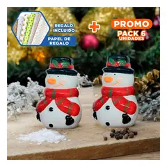 GENERICO - Pack6 Envase Navideno Muneco de Nieve para Regalo Festiva Y+Papel Regalo