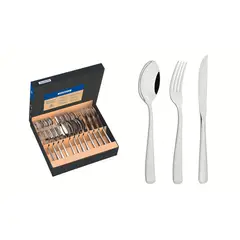 TRAMONTINA - JUEGO DE CUBIERTOS PACIFIC DE 24 PIEZAS EN ACERO INOXIDABLE