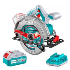 TOTAL TOOLS - Sierra Circular Industrial 7-1/4'' 185mm + 1 Batería 5ah + Cargador 20v Total