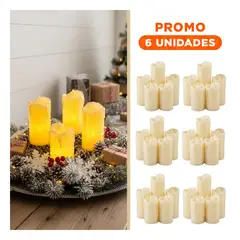 GENERICO - Pack6 Candelas LED de Decoracion para Eventos y Hogar