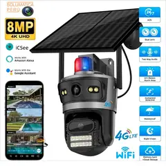 OEM - Camara De Vigilancia 4G - Para Chip de Celular - 4K Con Panel solar