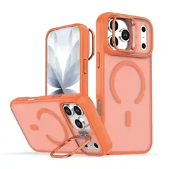CASE - Funda para iPhone 17 Pro Max Plegable con Soporte Mate - Naranja