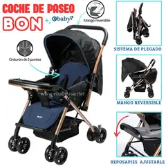EBABY - COCHE DE PASEO CON BANDEJA BON AZUL