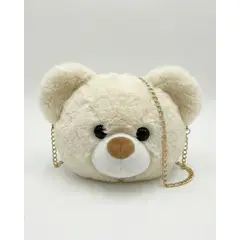 GENERICO - Cartera Oso De Peluche Beige
