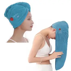 GENERICO - Toalla Gorro Secado Cabello micro fibra Ducha Playa Absorbente