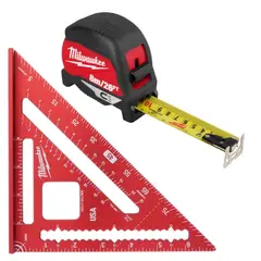 MILWAUKEE - ESCUADRA RAPIDA MAGNETICA WINCHA CINTA MÉTRICA MAGNÉTICA 8M COMBO