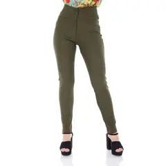 VICCI - Leggin Valentina piacenza verde militar color entero
