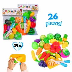 KIDS - Kit de Frutas y Verduras para Cortar – Set 26 Piezas