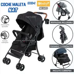 EBABY - Coche de paseo NAT NEGRO cod1002-1