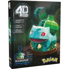 PUZZ4D BRAND - Rompecabezas 4D Bulbasaur Pokémon Build - 195 Piezas