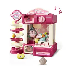 GENERICO - Máquina Atrapa Peluches Infantil con Luces, Música y Accesorios – 40 cm Color Rosado