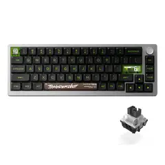 THUNDEROBOT - TECLADO MAGNETICO (VIC68) SWITCH GATERON CHAOS SILVER, 0.01 MS, 8K Hz, CABLEADO, RGB