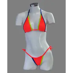 GENERICO - Conj 2Pz TRIANGULO Microfibra Naranja fluorecente Amarrable Talla S DEALCOBA