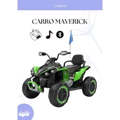 GENERICO - CARRO ATV ELECTRICO MAVERICK PARA NIÑOS - MODELO VERDE