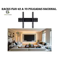 GREEN HOUSE - RACKS PARA TV FIJO LCD LED CURVO 42 A 70 PULGADAS NACIONAL