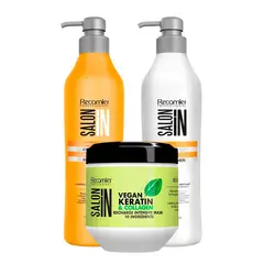 RECAMIER - Tripack Sin Sal Cabello Rizado Curls y Waves Salon In