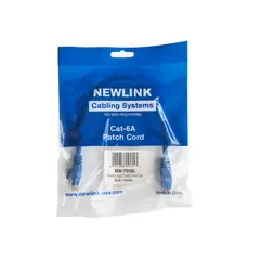 NEWLINK - Cable de Red Cat6A 1 Pie Azul - Conexión Rápida y Fiable para