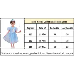 GENERICO - Vestido Princesa Sky Blue con Lazo Niñas Disfraz Regalo Navidad Genieka