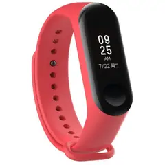 GENERICO - Correa de Silicona para Xiaomi Ban 3 - Rojo