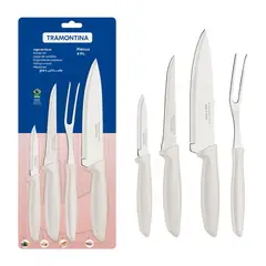 TRAMONTINA - JUEGO DE CUCHILLOS PLENUS BLANCO