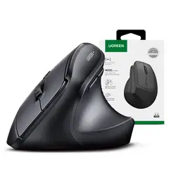 UGREEN - Mouse Vertical Wireless Ergonomico Silencioso 24Ghz Negro