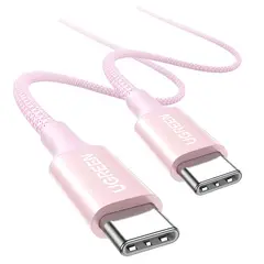 UGREEN - Cable Tipo C USB-C 100W E-Marker para Laptop Rosa