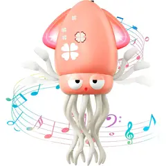 GENERICO - PULPO BAILARÍN CON LUCES Y BATERÍA RECARGABLE ROSADO