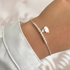 JOYERIA D'PILMER - PULSERA DE PLATA CISNE REAL