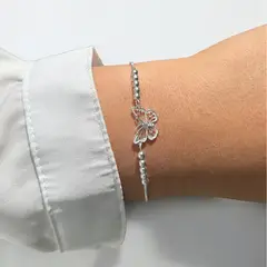 JOYERIA D'PILMER - PULSERA DE PLATA MARIPOSA MONARCA