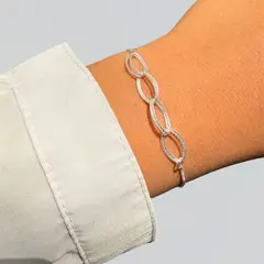 JOYERIA D'PILMER - PULSERA DE PLATA OVALOS