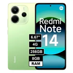 XIAOMI - REDMI NOTE 14 VERDE LIMON 8GB (16GBRAM EXT) + 256GB ROM CAMARA 108MP AI 5500 mAh 6.67 AMOLED