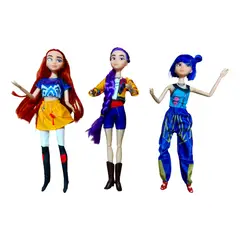 GENERICO - Kpop Demon Hunters 3-pack v2 Muñecas MUSICALES articulables 30 cm aprox Huntrix