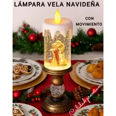 GENERICO - LÁMPARA CRISTAL 3D NAVIDAD ADORNO GIRATORIO MESA DECORATIVO ILUMINACION LED PILAS Y USB