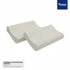 RIVESI - Pack de 2 almohadas Home de Latex Natural Cervical