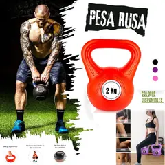 GENERICO - 2 Pesas Rusa de 2 Kg Entrenamiento Fitness