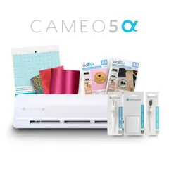 SILHOUETTE - Kit Creativo Cameo 5 Alpha Blanco y Accesorios