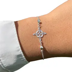 JOYERIA D'PILMER - PULSERA DE PLATA NUDO DE BRUJA
