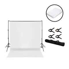 GENERICO - KIT STUDIO FONDO FOTOGRAFICO BLANCO 3x4 METROS Y PARANTE