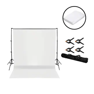 GENERICO - KIT STUDIO FONDO FOTOGRAFICO BLANCO 3x4 METROS Y PARANTE