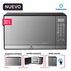 INDURAMA - Horno Microonda Negra 32 LITROS