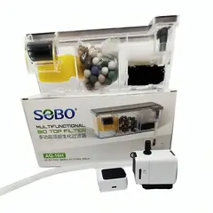SOBO - MULTIFUNCIONAL ACUARIO FILTRO 3 ETAPAS AEREO 400 L/H