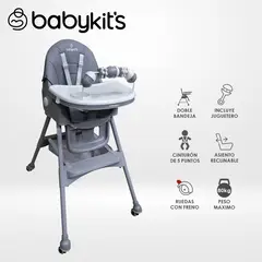 BABY KITS - NUEVA Silla de Comer Steps Plus Gris - v2025