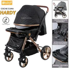 EBABY - Coche de paseo Extra Acolchado Hardy Negro