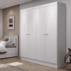 PAZART MUEBLES - ROPERO 4 PUERTAS BATIENTES BILBAO BLANCO