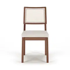 PAZART MUEBLES - PACK DE 2 SILLAS DE COMEDOR RATTAN SAO PAULO LINO BEIGE