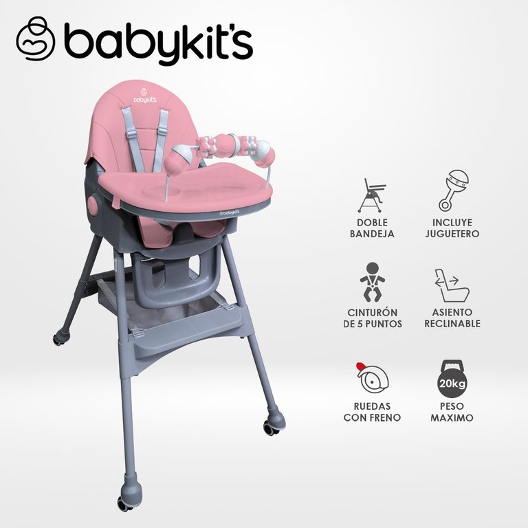 NUEVA Silla de Comer Steps Plus Rosado